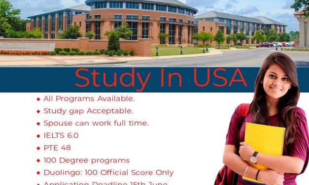 Apply Visa for Study in University of South Alabama
