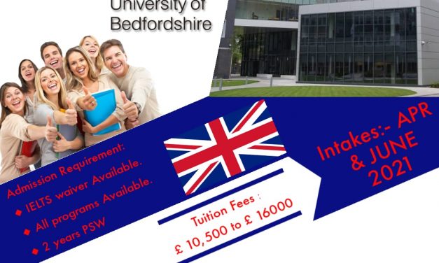 Apply Visa for Study In University of Bedfordshire