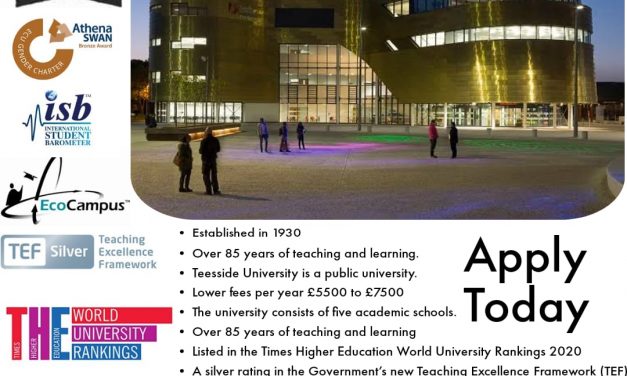 Apply studies in Teesside University