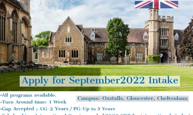 Apply for September2022 Intake in University Of Gloucestershire…!!!