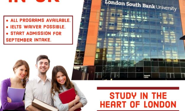 Apply for Jan 2022 Intake for London South Bank University