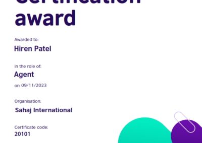 certification award